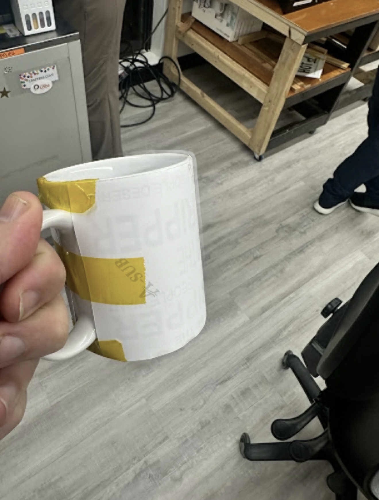 Behind the scenes - sublimation printing process with heat tape